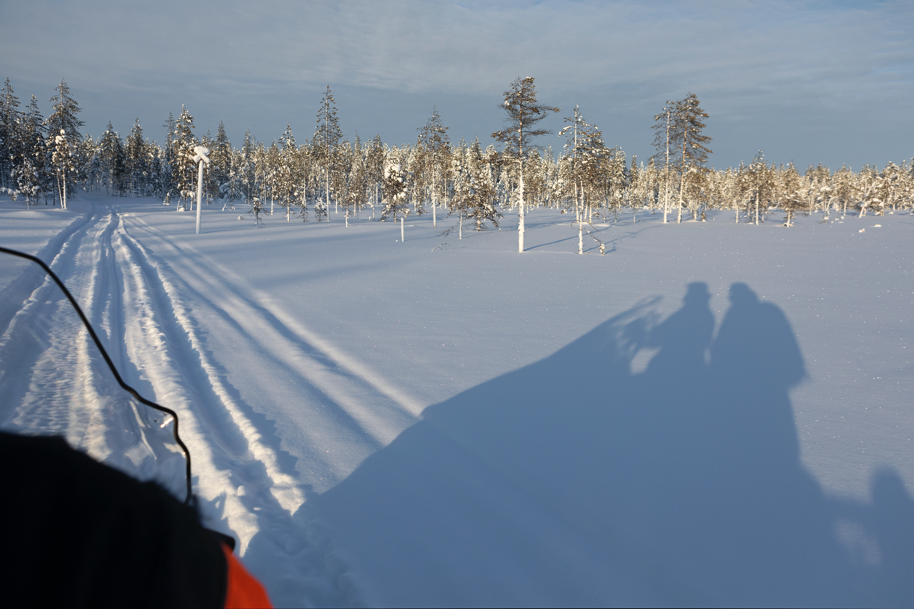 Schneemobilfahrt in Finnland