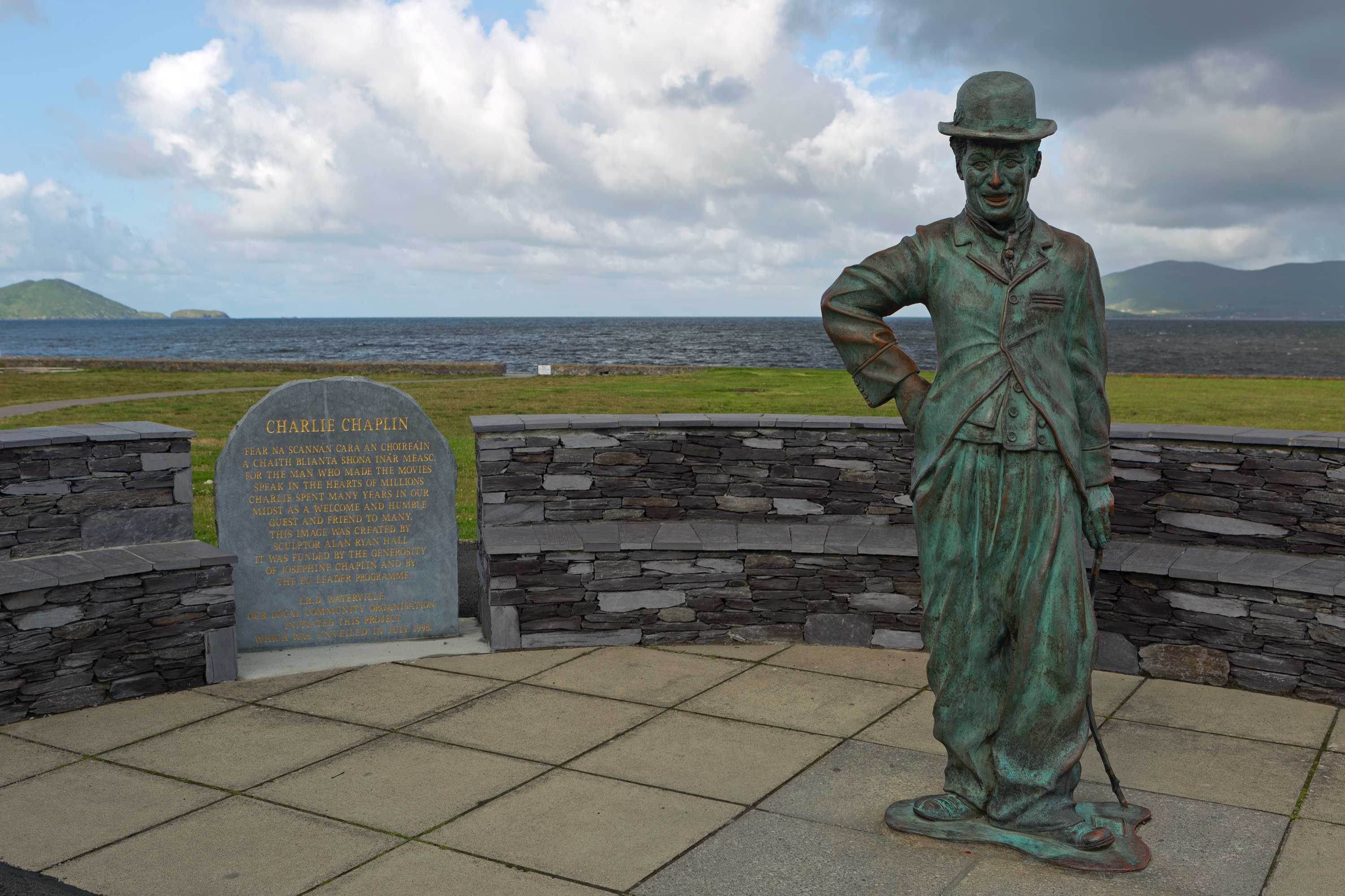 Charlie Chaplin Statue in Waterville