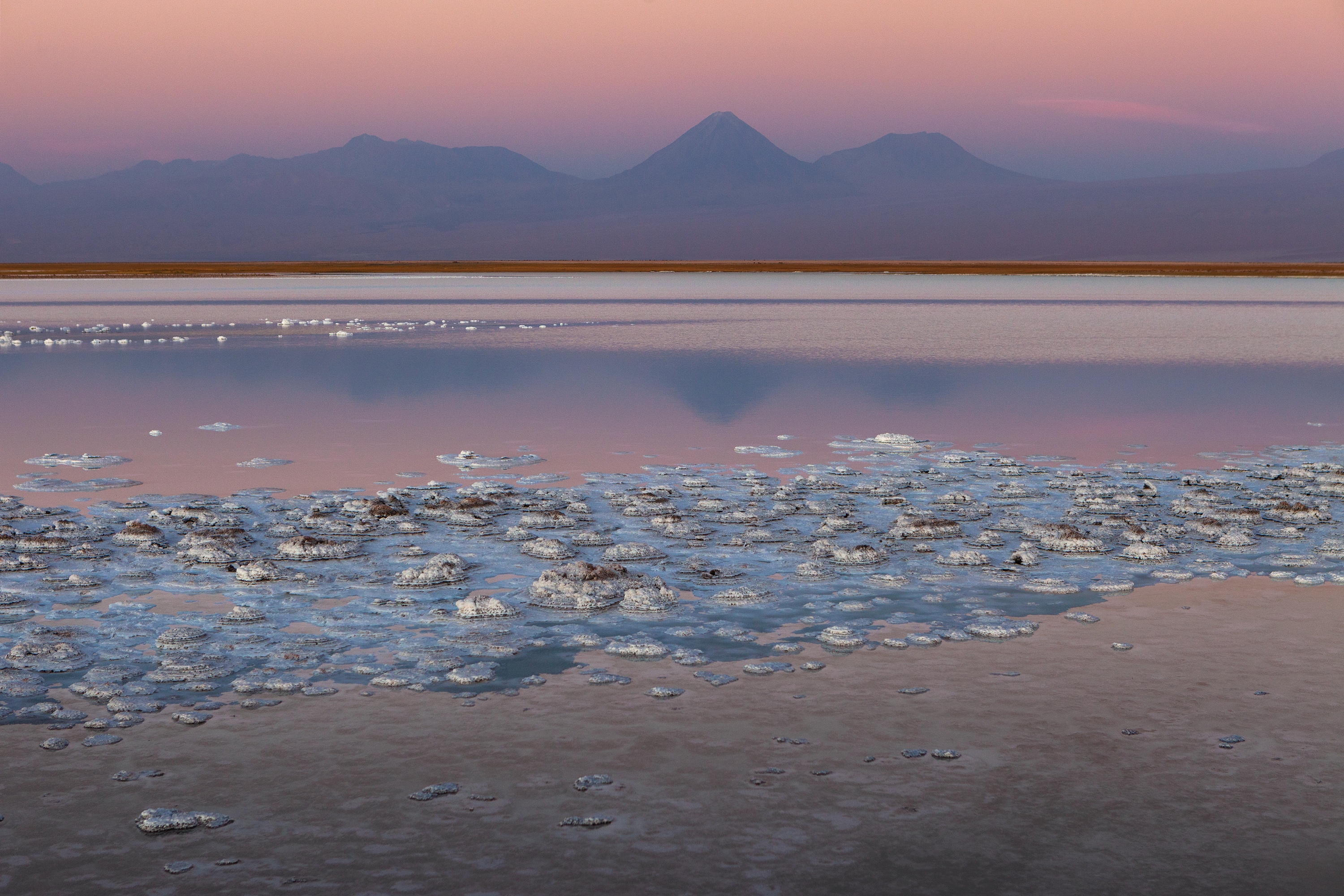 Laguna Barros Negros in der Abenddämmerung