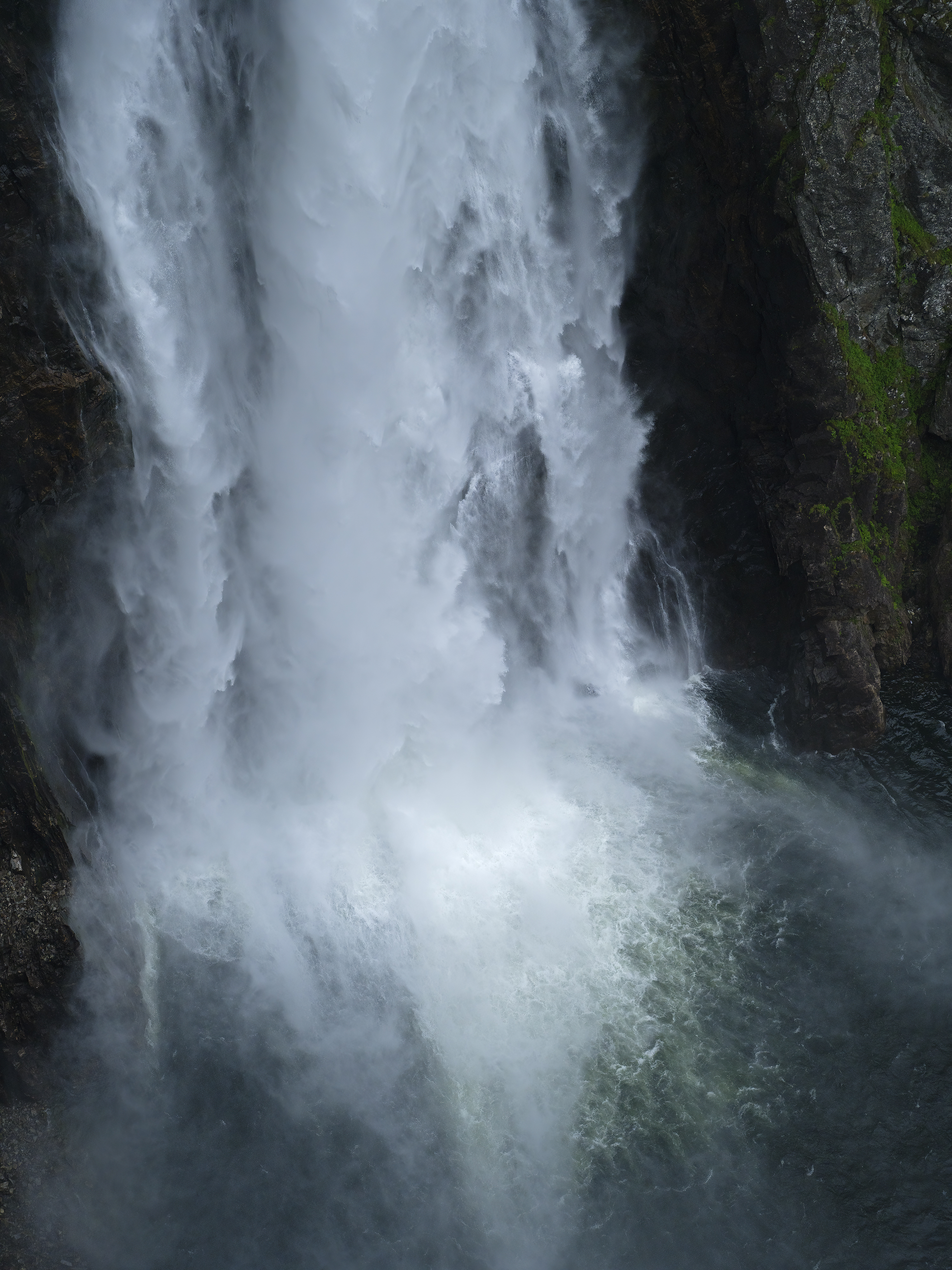 Das Ende des Vøringsfossen, Fallhöhe 184 m.