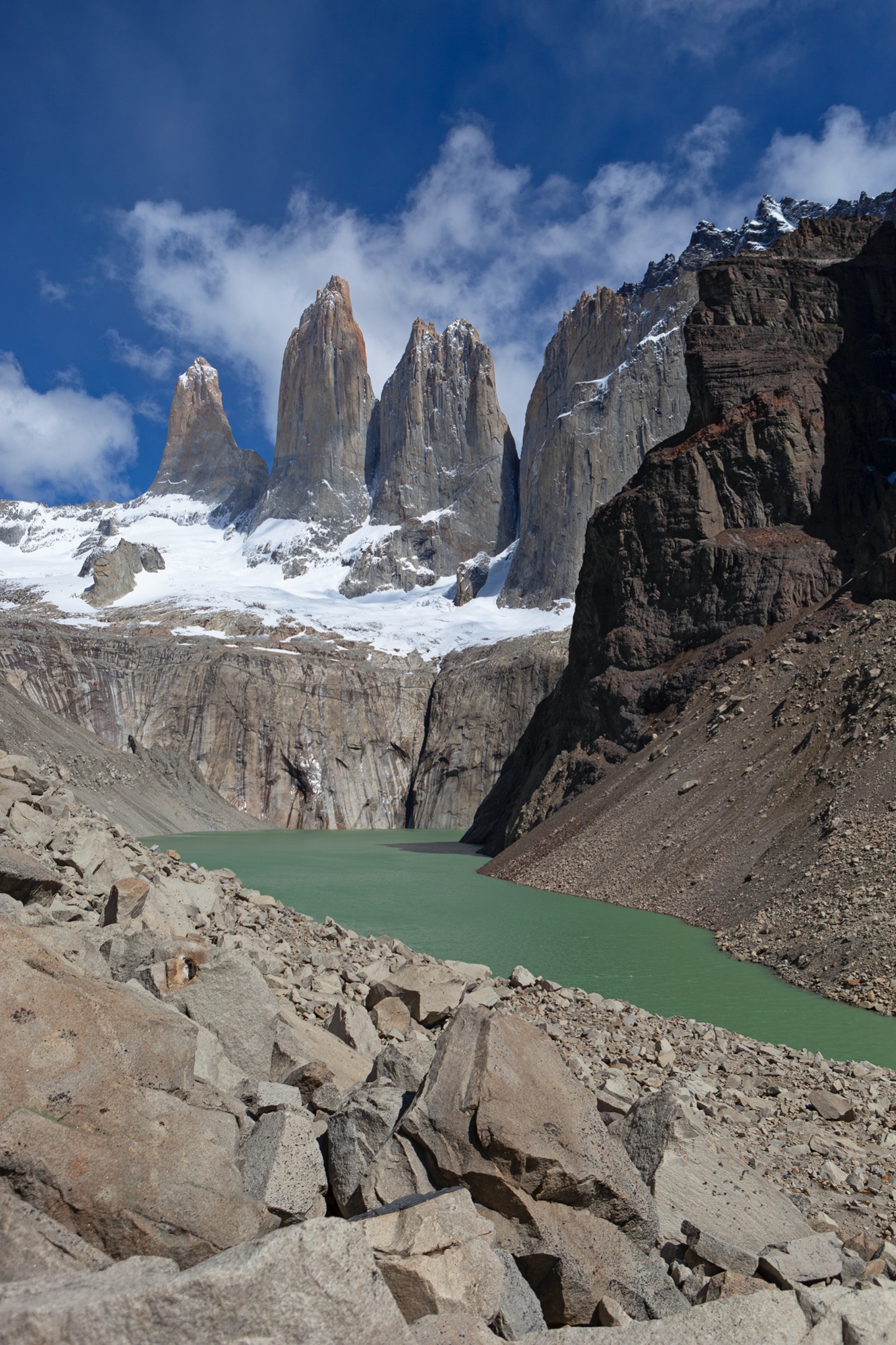 Die drei Türme (Torres) im Torres del Paine Nationalpark, Chile