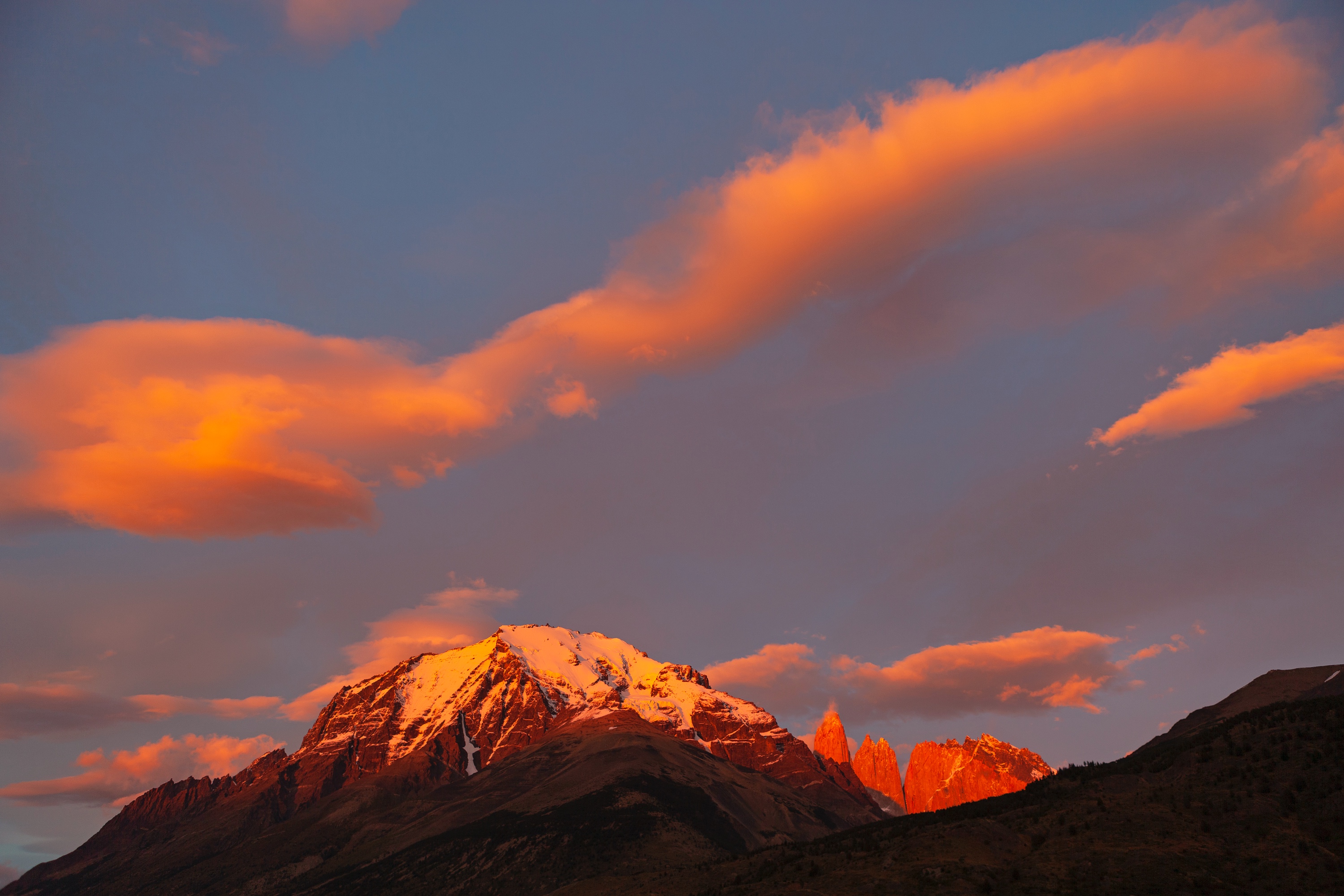 Die Torres im Morgenlicht, Torres del Paine Nationalpark