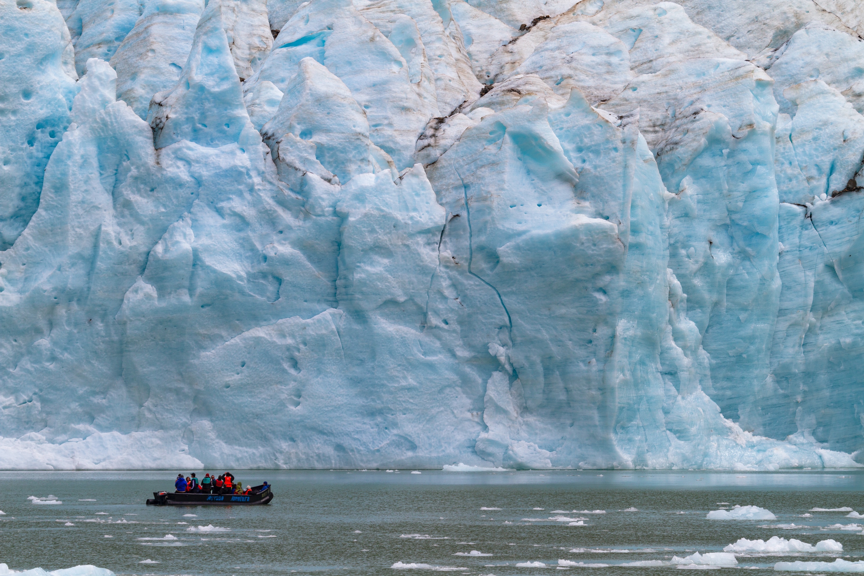Größenverhältnis, Serrano-Gletscher