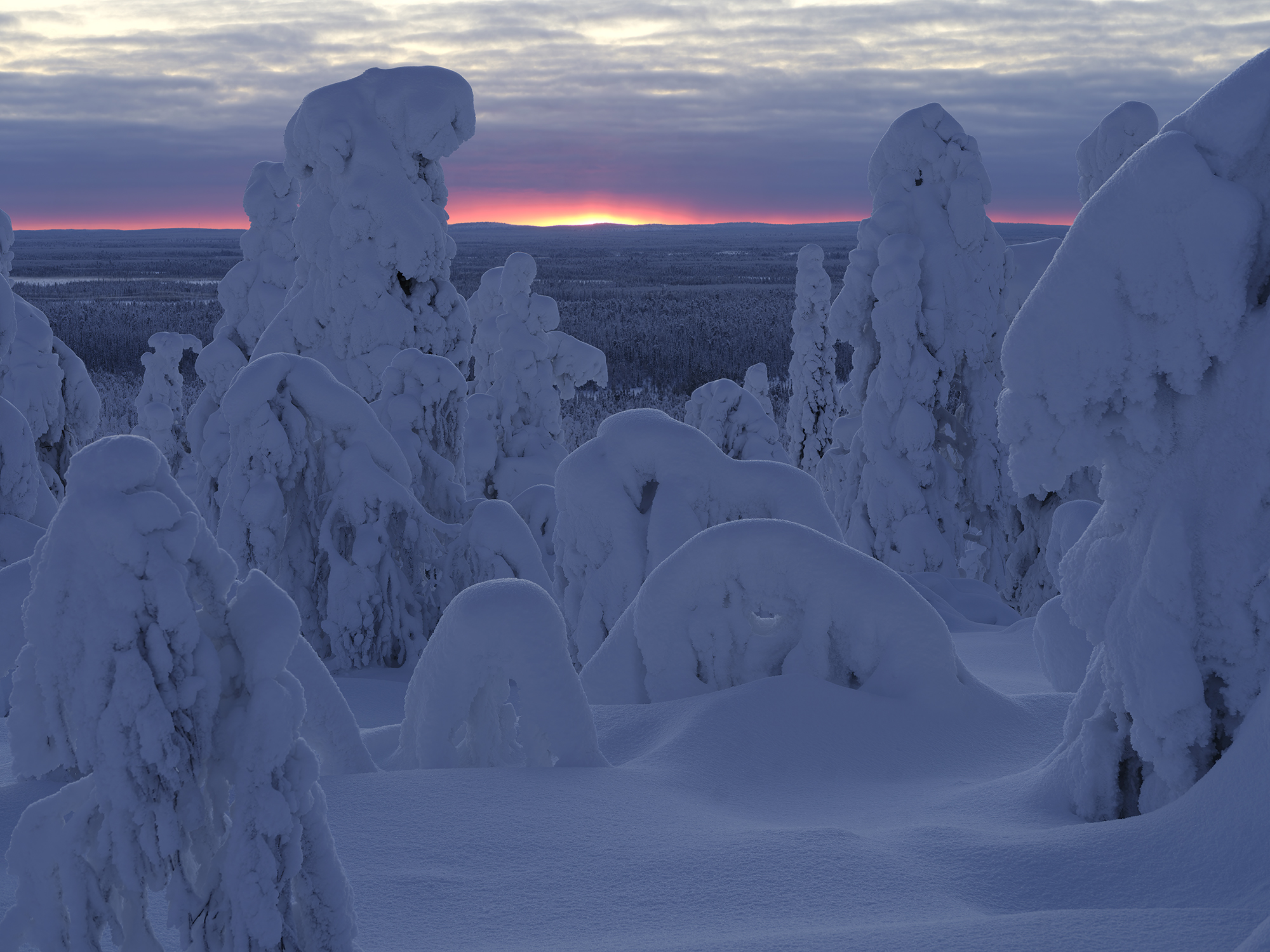 Eingerahmter Sonnenuntergang